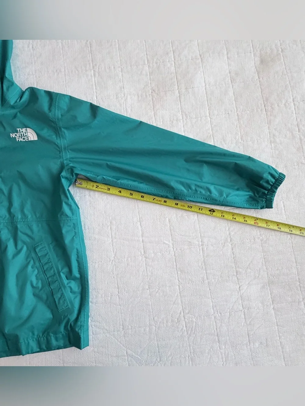 The North Face Kids Girls Teal Dry Vent Raincoat Rain Jacket with Hood M 10/12